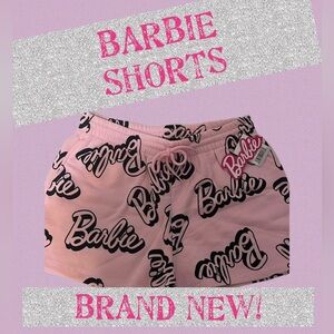pink and black barbie cotton shorts BRAND NEW